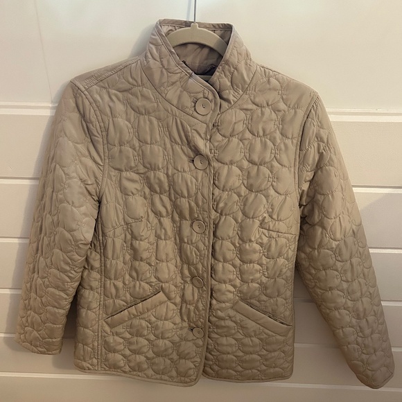 Quilted Jacket Light Weight Beige Size Small - Picture 1 of 3